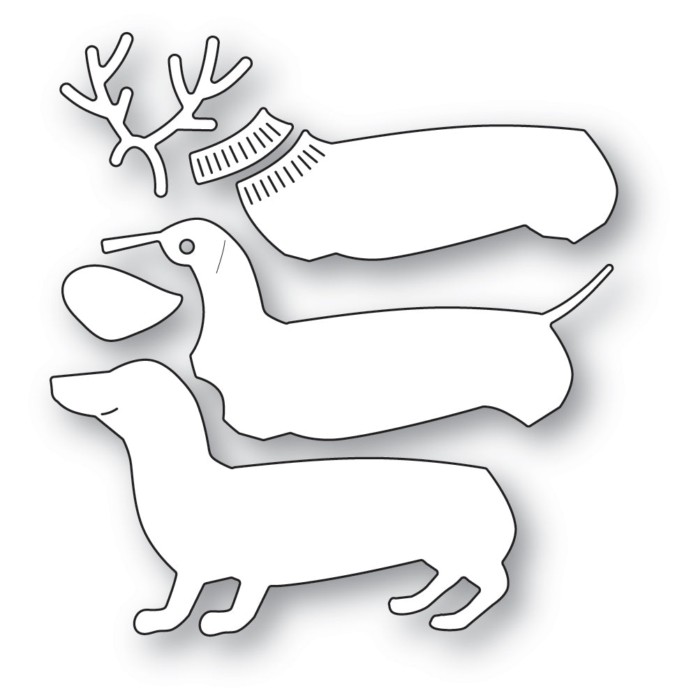 Poppy Stamps Antler Dachshund Dies 2651 line image