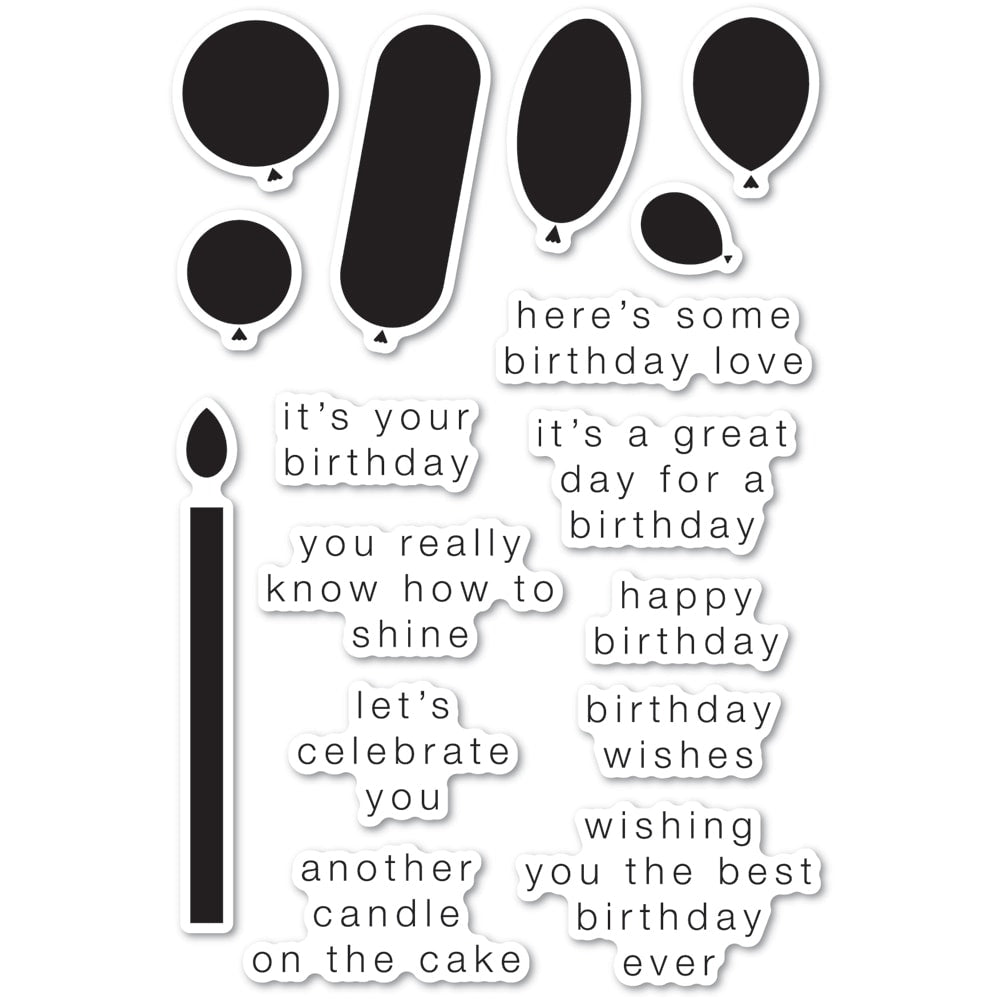 Poppy Stamps Balloon Celebrations Clear Stamps cl518