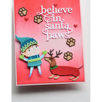 Poppy Stamps Believe in Santa Paws Dies 2656 elf