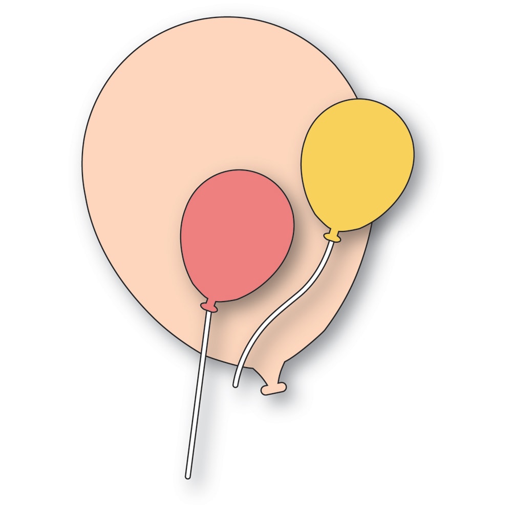 Poppy Stamps Brilliant Birthday Balloons Dies 2672