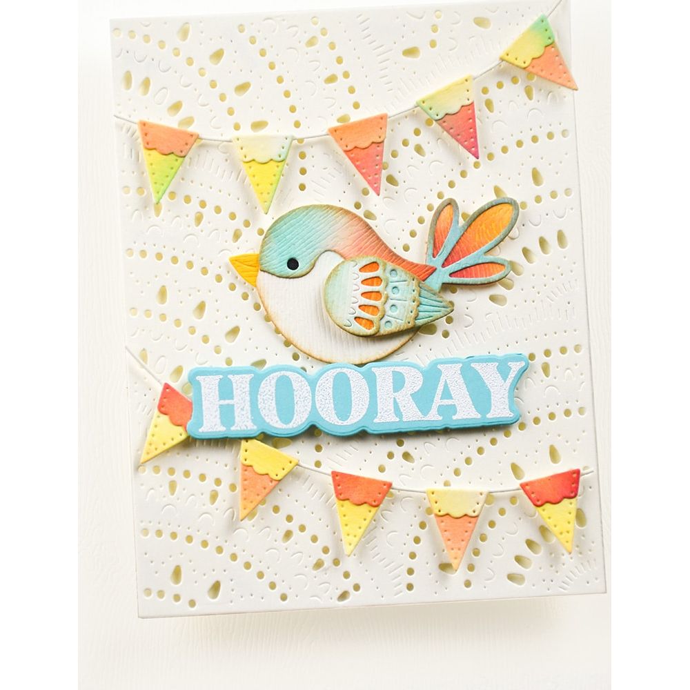 Poppy Stamps Celebration Banner Dies 2676 hooray