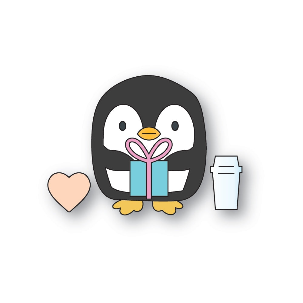 Poppy Stamps Coffee Penguin Dies 2801