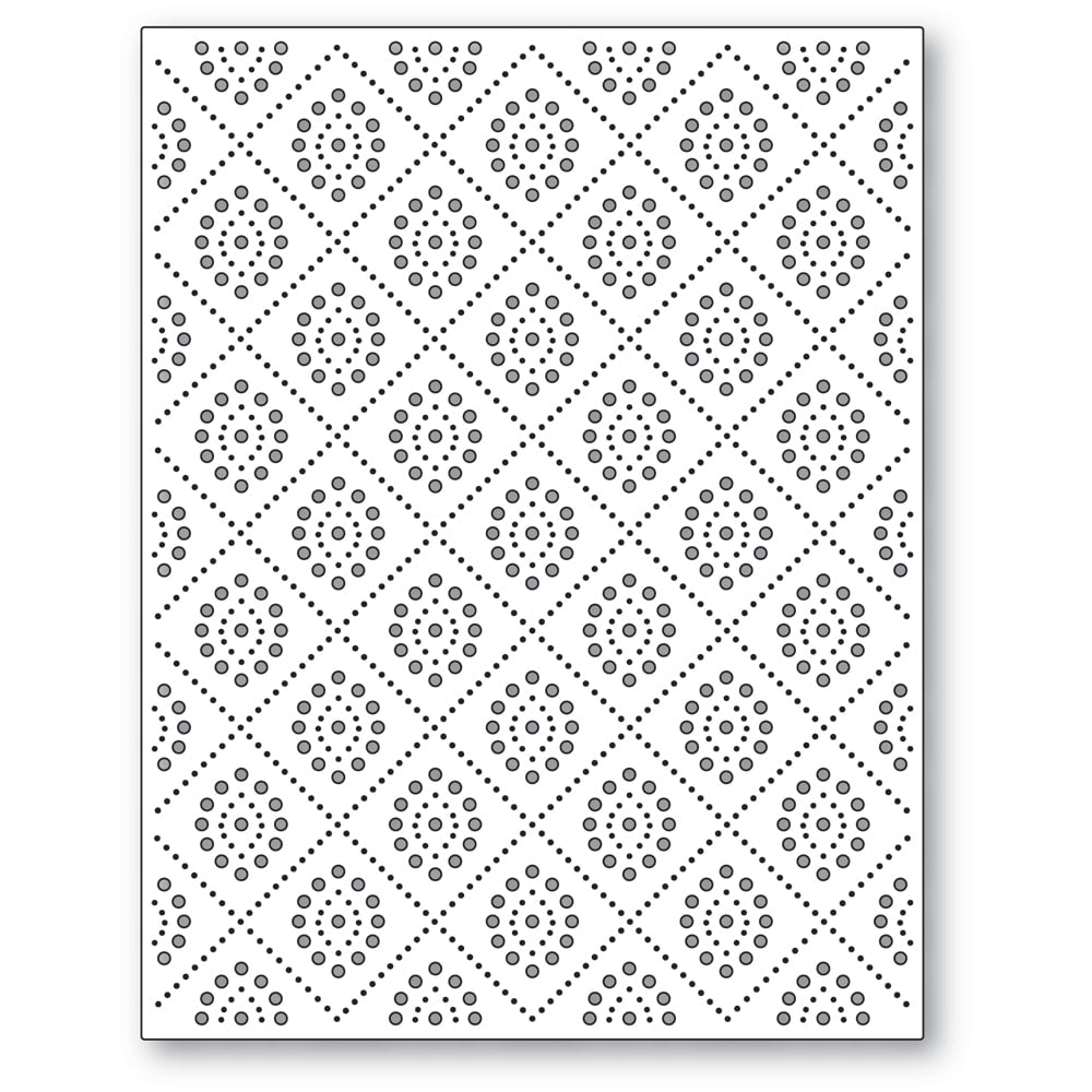 Poppy Stamps Diamond Oval Pinpoint Background Die 2757