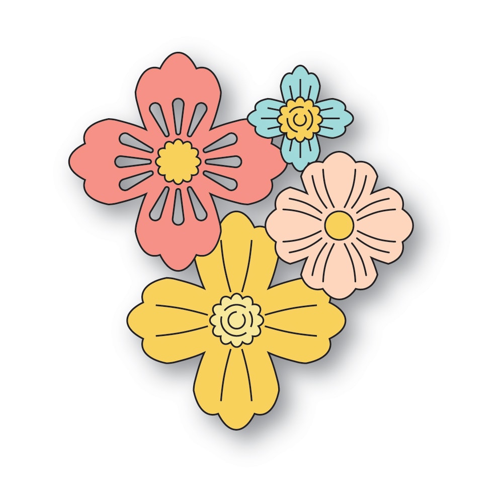 Poppy Stamps Fabulous Florals Dies 2679
