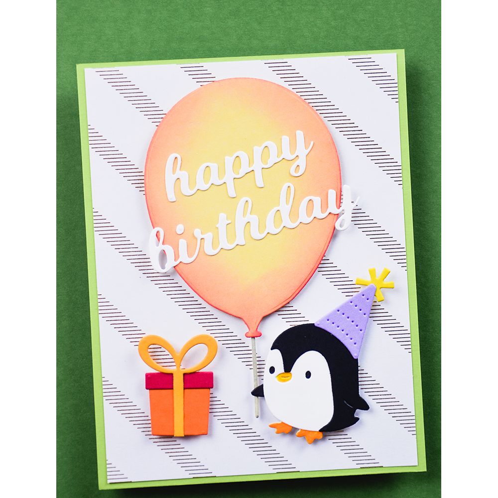 Poppy Stamps Fancy Gift Dies 2694 penguin