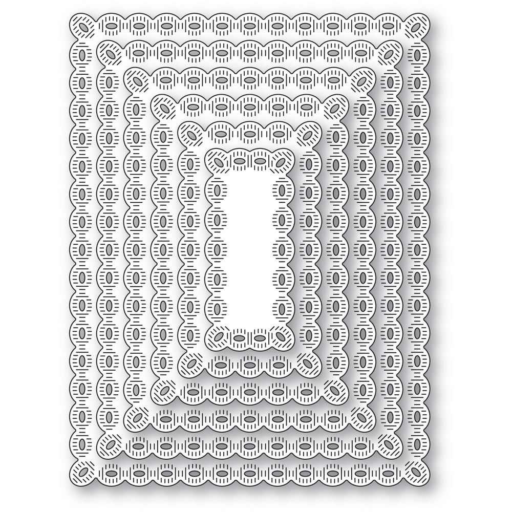 Poppy Stamps Fine Eyelet Frames Dies 2764
