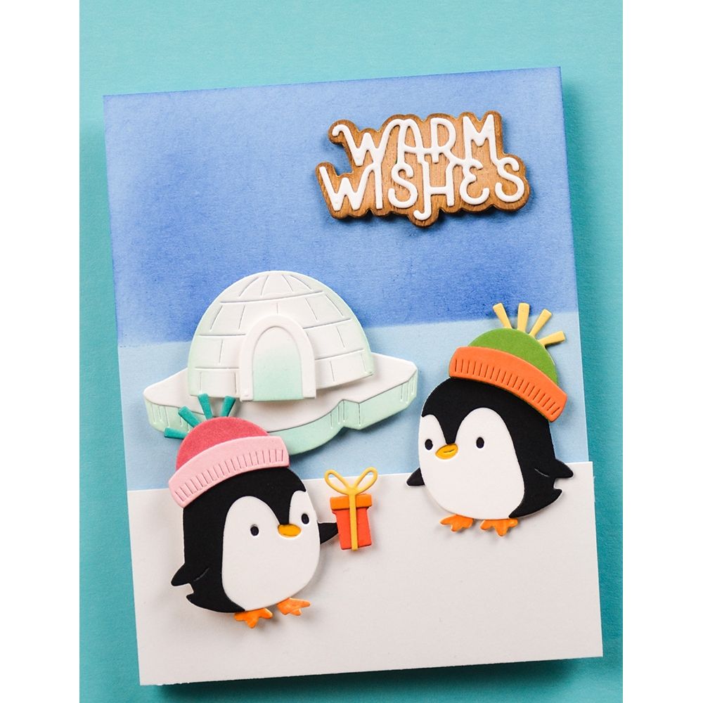 Poppy Stamps Frilly Gifts Dies 2699 warm wishes