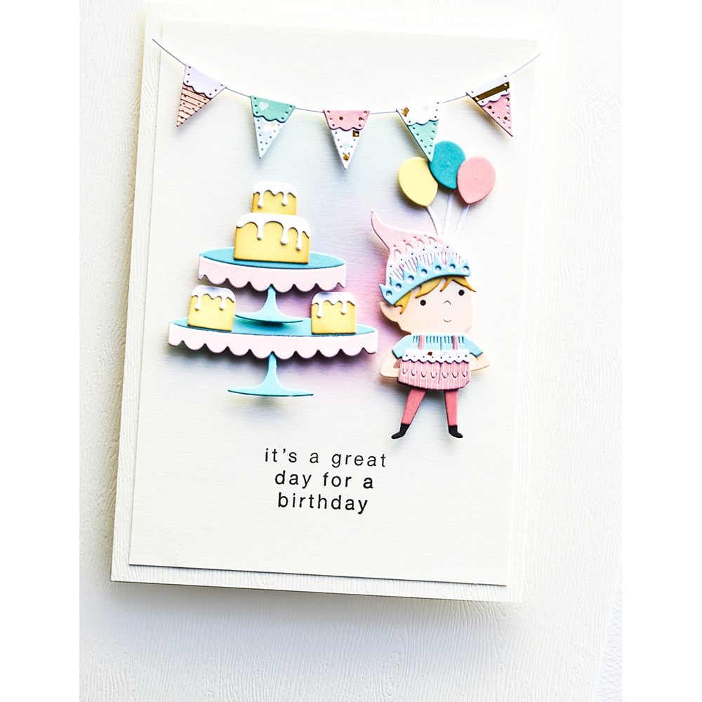 Poppy Stamps Frosted Cake Duo Dies 2673 elf