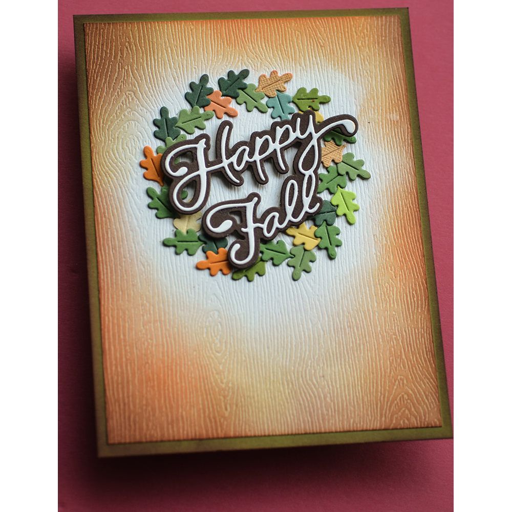 Poppy Stamps Happy Fall Moonlight Script Dies 2597 happy fall
