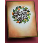 Poppy Stamps Happy Fall Moonlight Script Dies 2597 happy fall