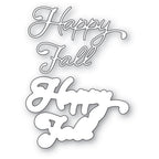 Poppy Stamps Happy Fall Moonlight Script Dies 2597 pieces