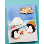 Poppy Stamps Jubilee Penguin Dies 2702 warm wishes