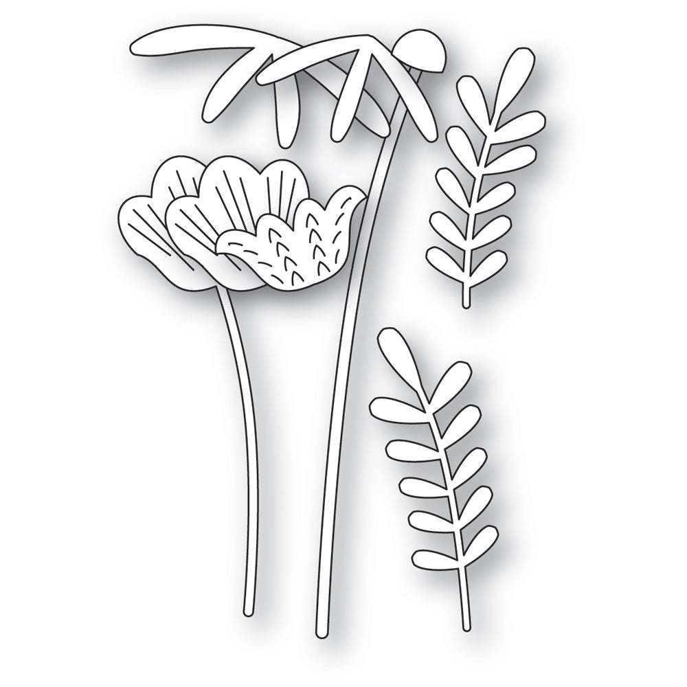Poppy Stamps Lovely Floral Bundle Dies 2774 outline