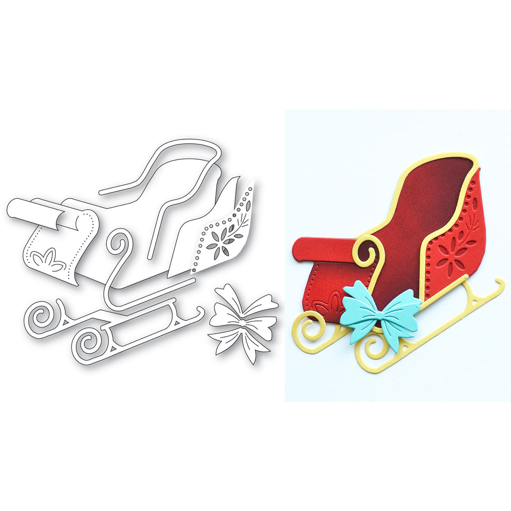 Poppy Stamps Luxury Sleigh Dies 2793 line work