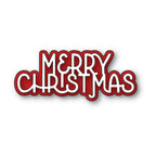 Poppy Stamps Merry Christmas Cheerful Script Dies 2741