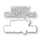 Poppy Stamps Merry Christmas Cheerful Script Dies 2741 layer