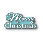 Poppy Stamps Merry Christmas Fluffy Script Dies 2806