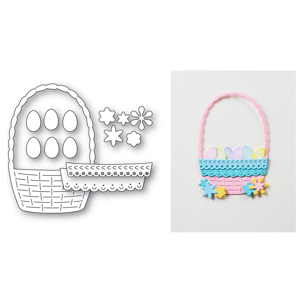 Poppy Stamps Nordic Basket Dies 2718 basket