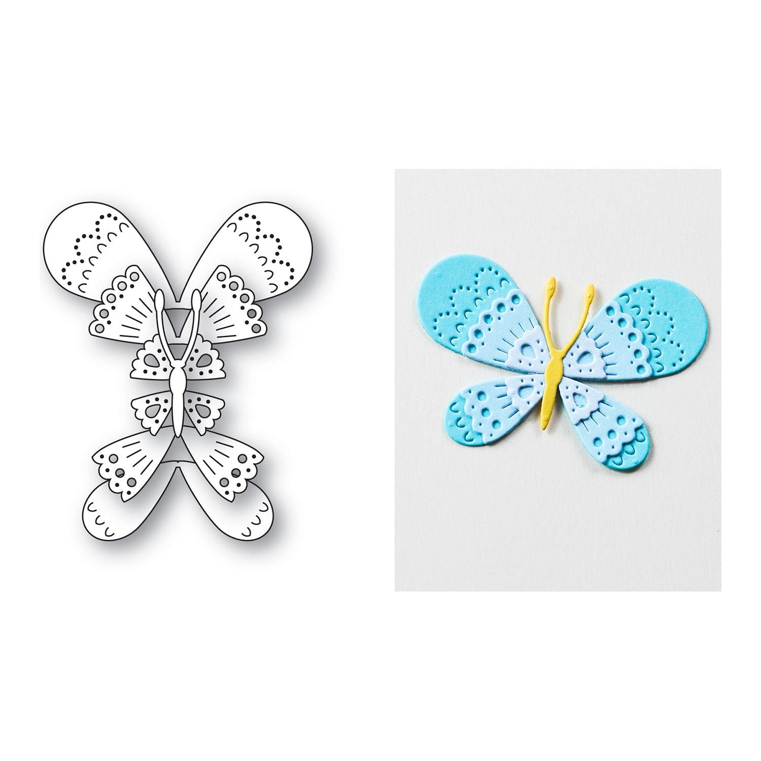 Poppy Stamps Nordic Belle Butterfly Dies 2709 pieces