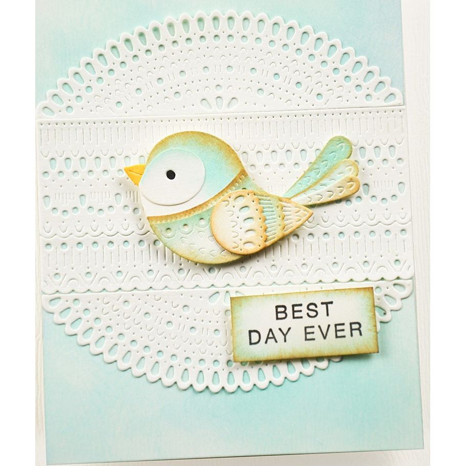 Poppy Stamps Nordic Birds and Petals Die Bundle best day ever