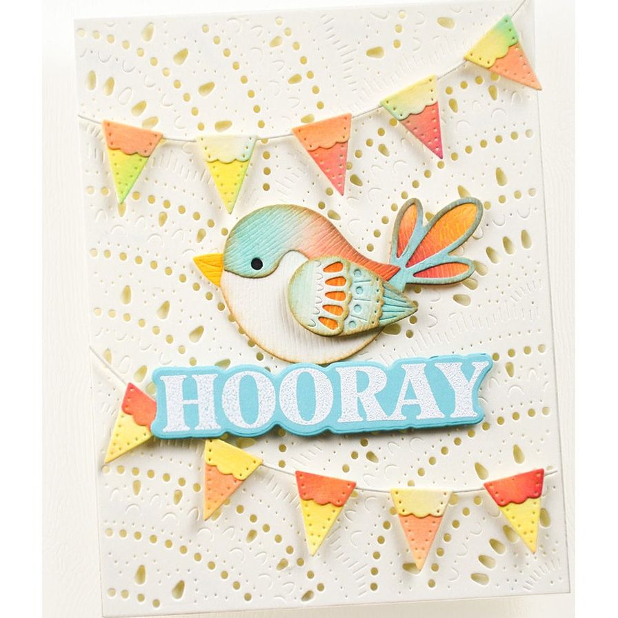 Poppy Stamps Nordic Birds and Petals Die Bundle hooray