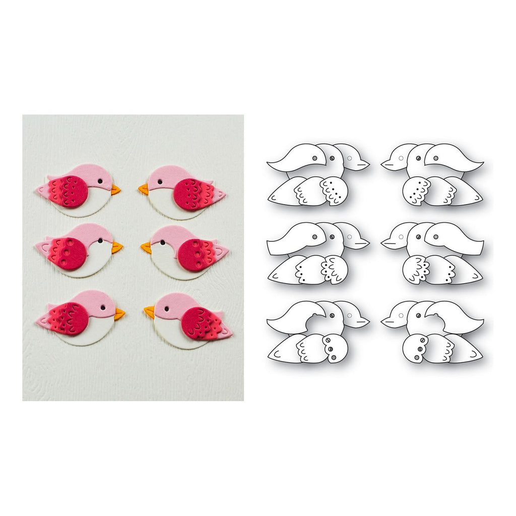 Poppy Stamps Nordic Birds of a Feather Dies 2712 parts