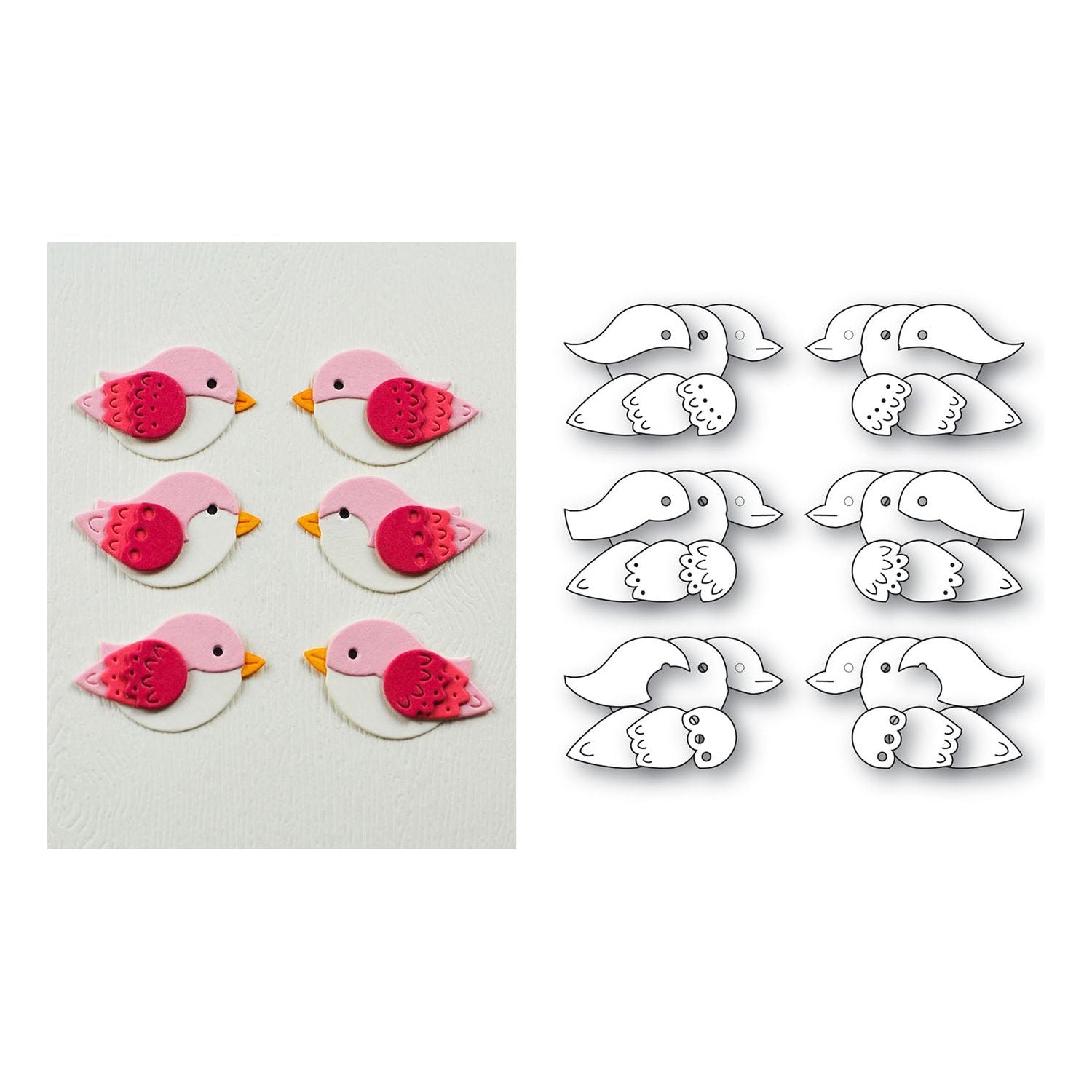 Poppy Stamps Nordic Birds of a Feather Dies 2712 parts