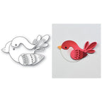 Poppy Stamps Nordic Bold Bird Dies 2714 parts