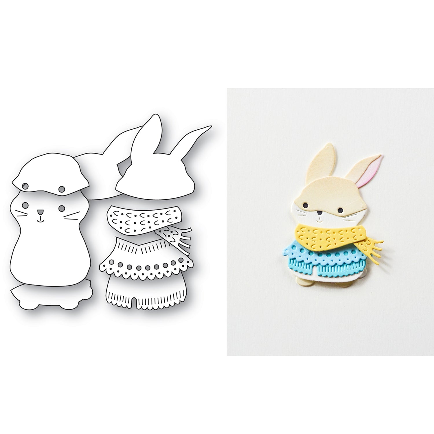 Poppy Stamps Nordic Bundled Bunny Dies 2708 pieces