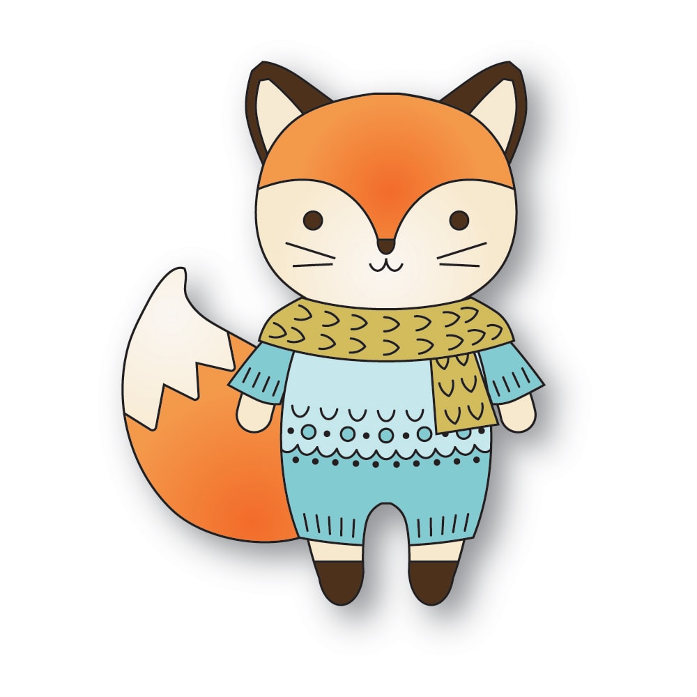 Poppy Stamps Nordic Bundled Fox or Cat Dies 2724