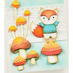 Poppy Stamps Nordic Bundled Fox or Cat Dies 2724 mushroom