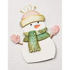 Poppy Stamps Nordic Bundled Snowman Dies 2745 scarf