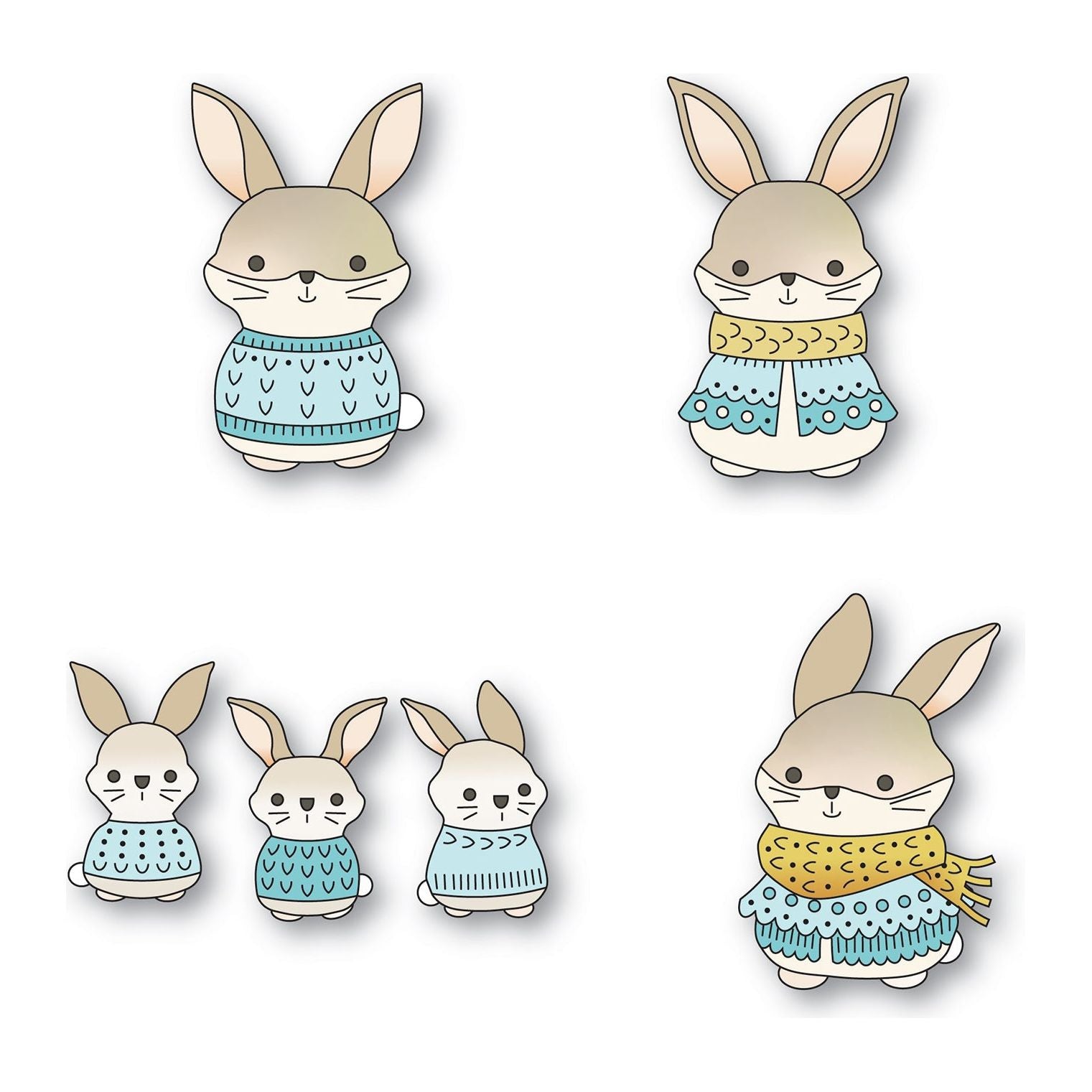 Poppy Stamps Nordic Bunny Die Bundle