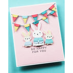 Poppy Stamps Nordic Bunny Die Bundle happy