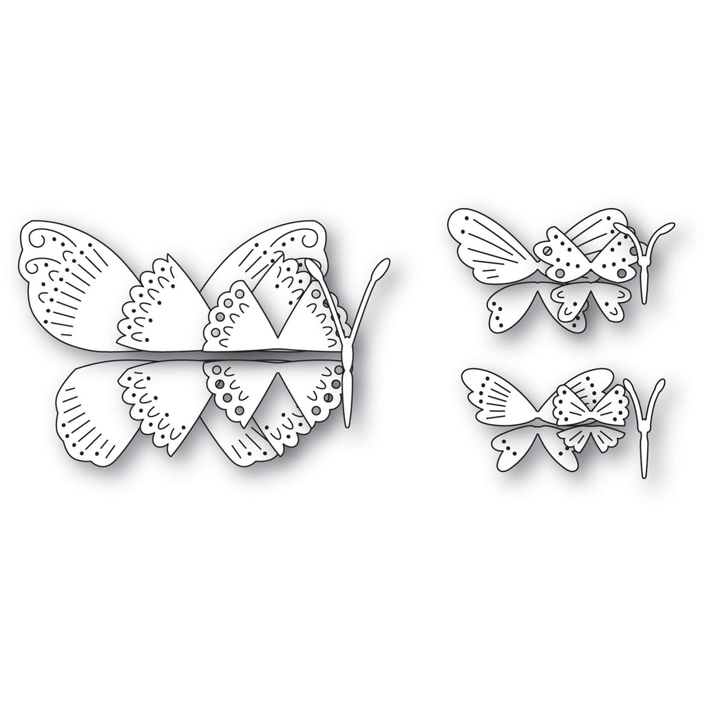 Poppy Stamps Nordic Butterfly Die Bundle layers