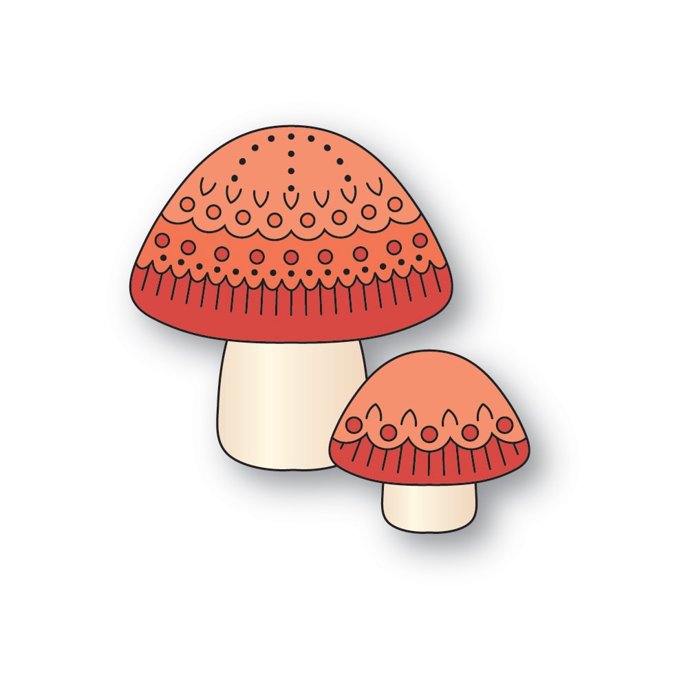 Poppy Stamps Nordic Button Mushrooms Dies 2715