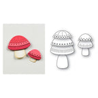 Poppy Stamps Nordic Button Mushrooms Dies 2715 parts