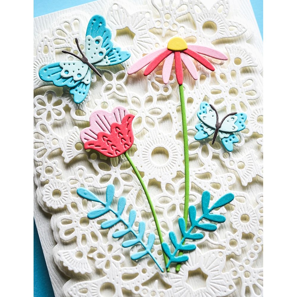 Poppy Stamps Nordic Cheery Butterflies Dies 2767 daisy