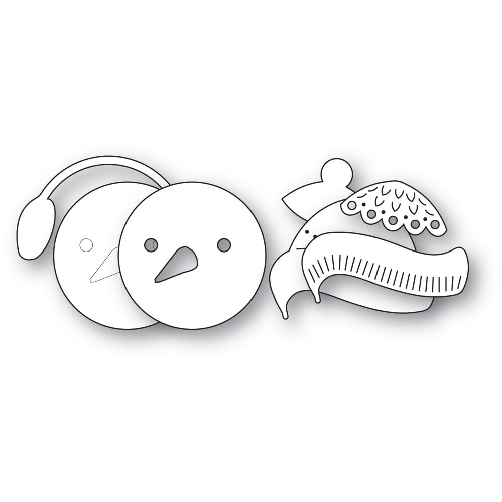 Poppy Stamps Nordic Chilly Snowman Dies 2742 layer