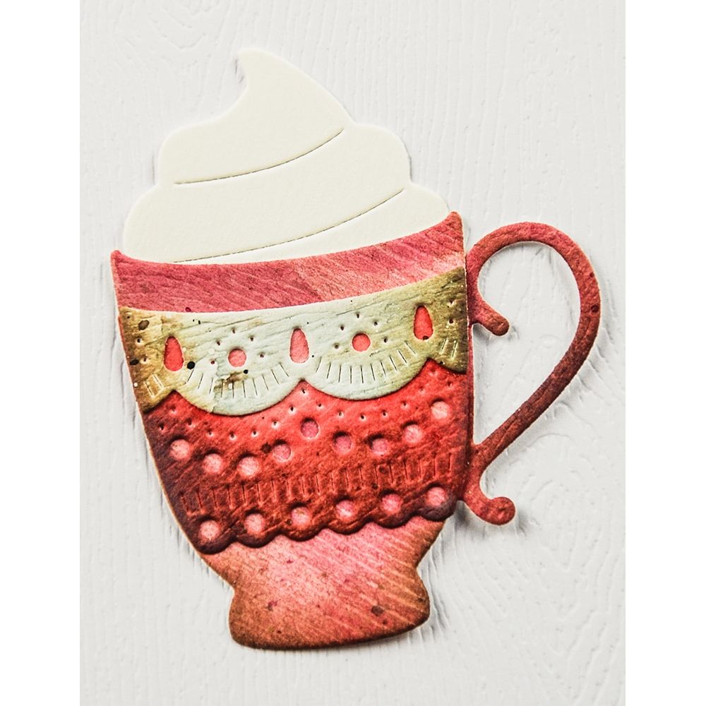 Poppy Stamps Nordic Cozy Cocoa Dies 2746 whipped cream