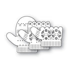Poppy Stamps Nordic Cozy Mitten Dies 2760 layer