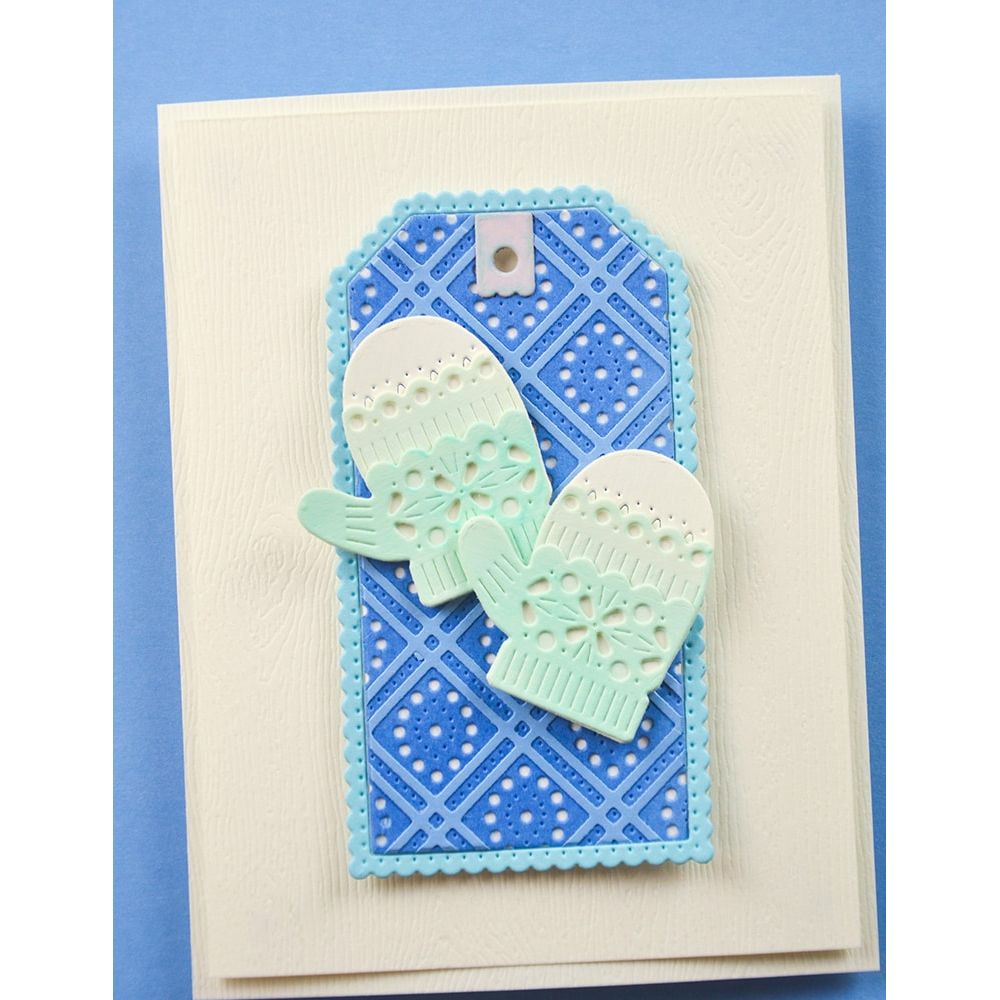 Poppy Stamps Nordic Cozy Mitten Dies 2760 tag
