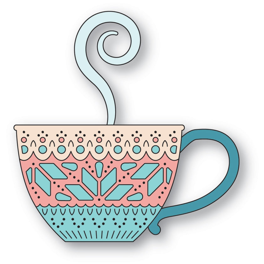 Fresh Look at Poppy Stamps Nordic Cozy Tea Cup Dies 2769