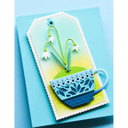 Poppy Stamps Nordic Cozy Tea Cup Dies 2769 flowers