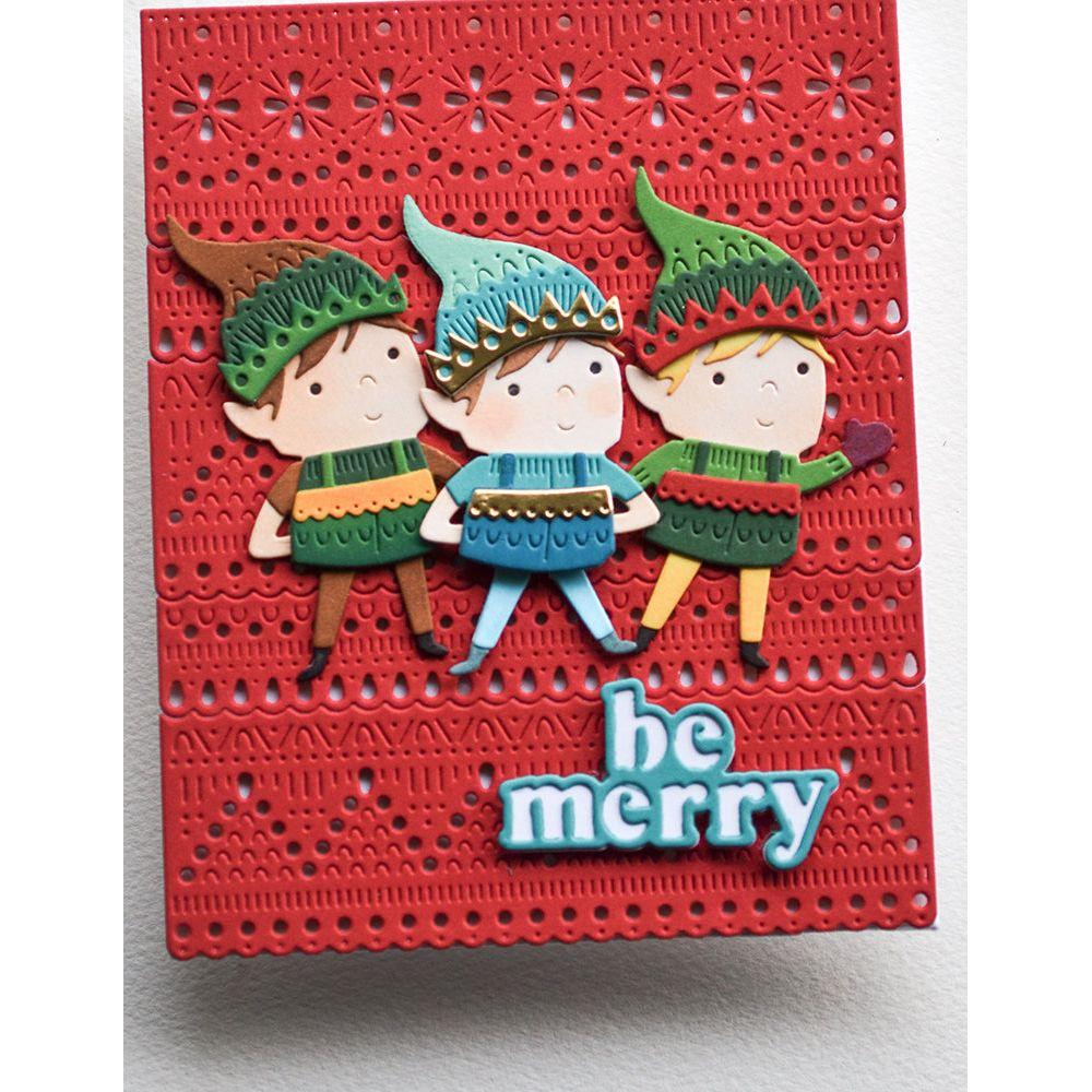 Poppy Stamps Nordic Delicate Border Dies 2630 be merry