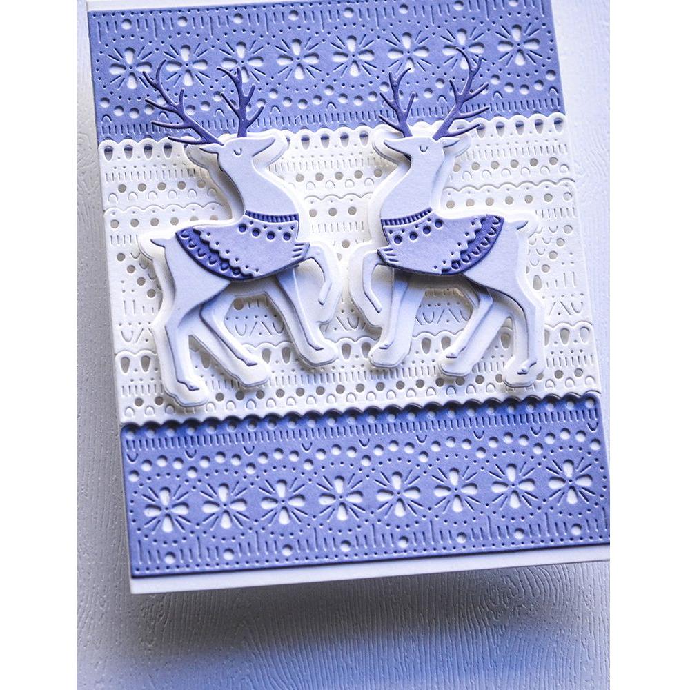 Poppy Stamps Nordic Delicate Border Dies 2630 deer