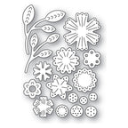 Poppy Stamps Nordic Flower Bunch Dies 2637 line image