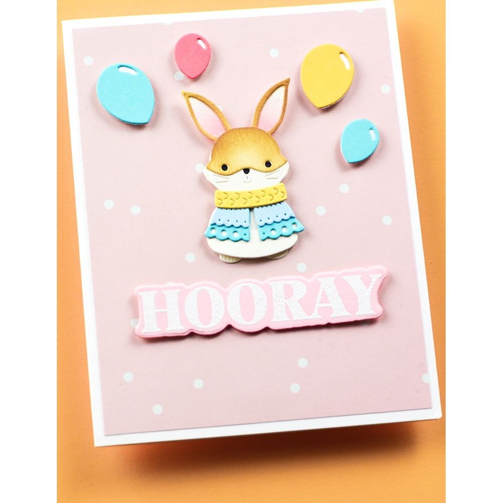 Poppy Stamps Nordic Happy Bunny Dies 2731 hooray