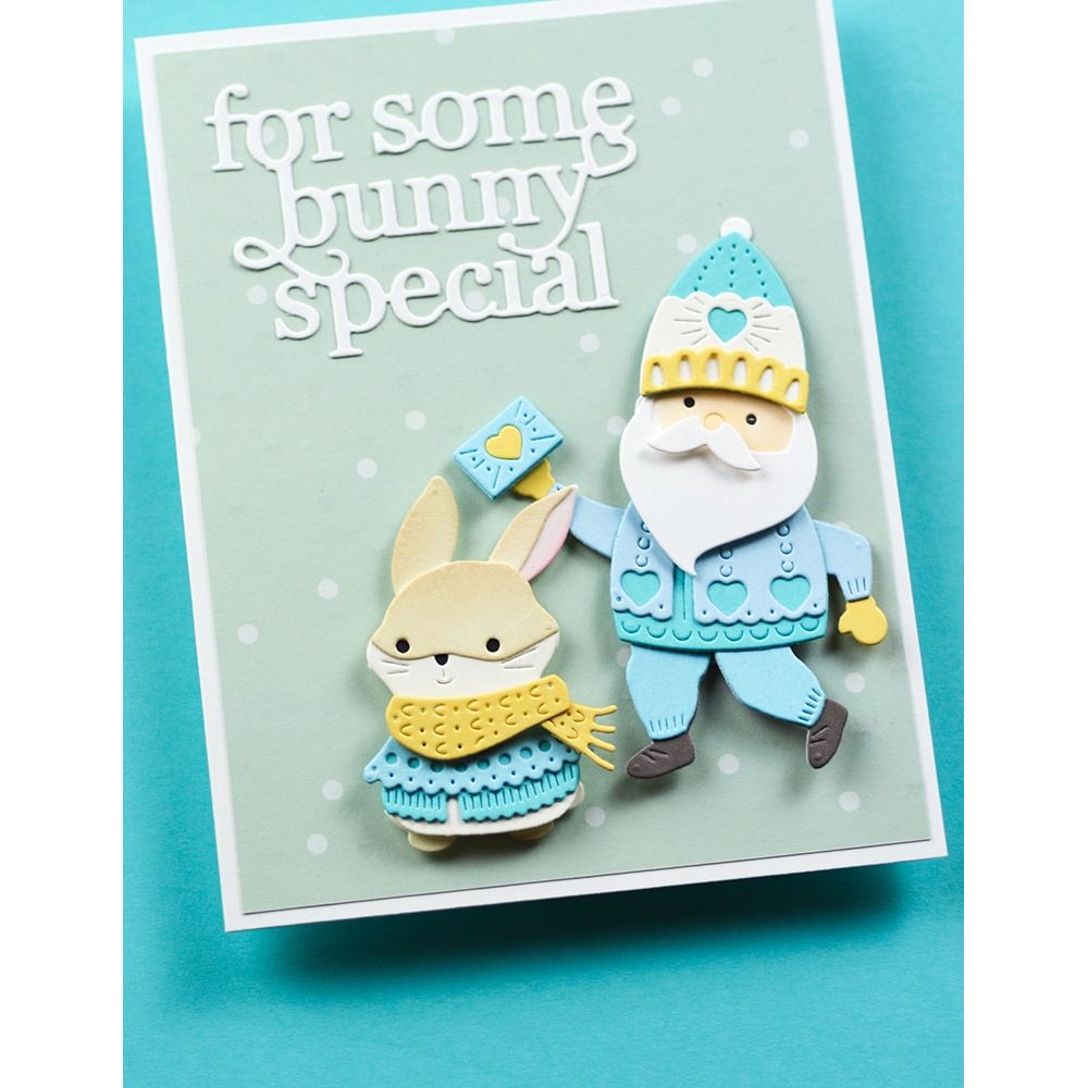 Poppy Stamps Nordic Heart Gnome Dies 2690 bunny