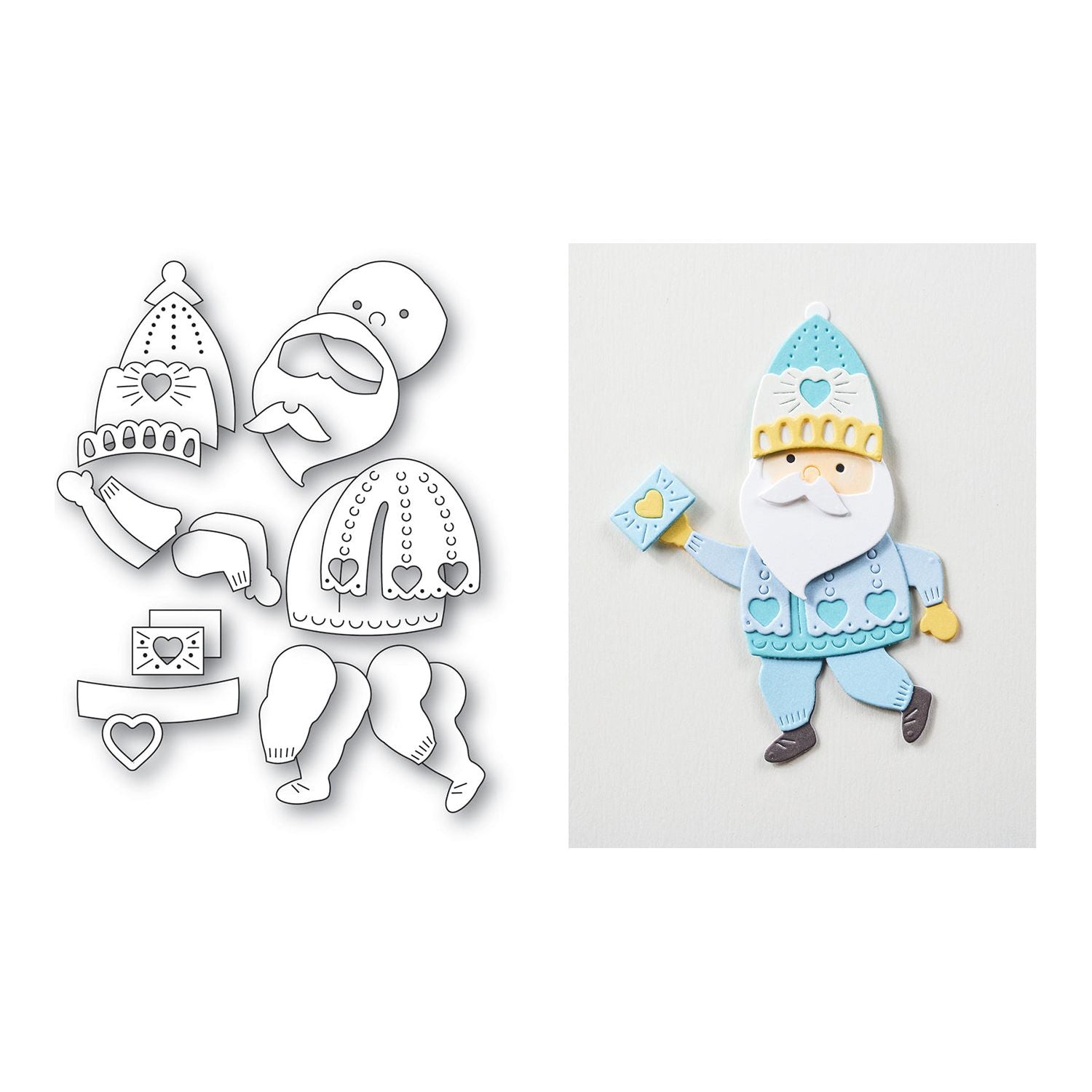 Poppy Stamps Nordic Heart Gnome Dies 2690 gnome